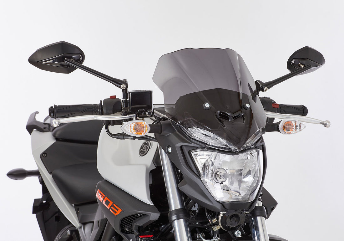 ERMAX Naked-Bike-Scheibe schwarz getönt (durchsichtig) ABE KBA-Nr.: 38935