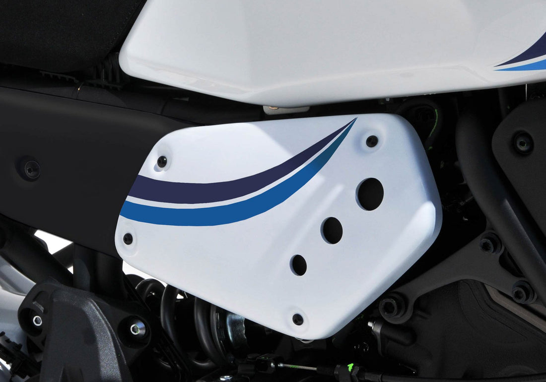 BODYSTYLE Sportsline Seitenteile weiß/blau Historic White/Blue