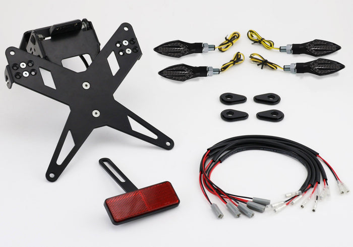 Protech X-Shape Komplett-Set Plug and Play Kennzeichenhalter mit 4 LED-Blinkern