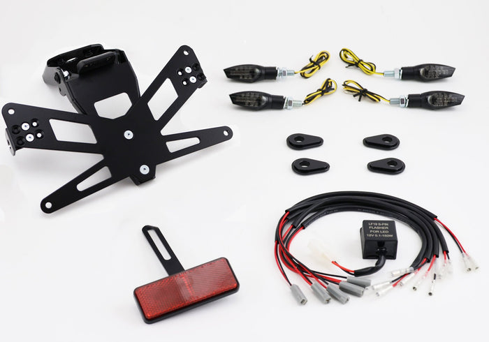Protech X-Shape Komplett-Set Plug and Play Kennzeichenhalter mit 4 LED-Blinkern