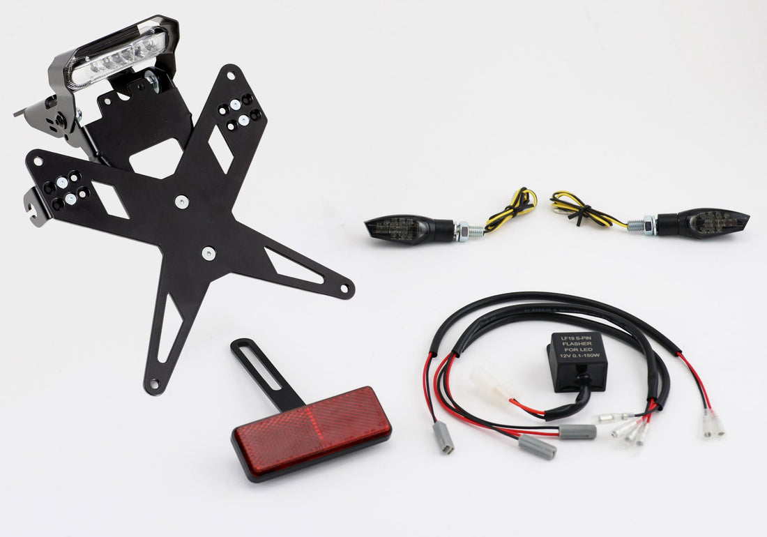 Protech X-Shape Komplett-Set Plug and Play Kennzeichenhalter mit 2 LED-Blinkern