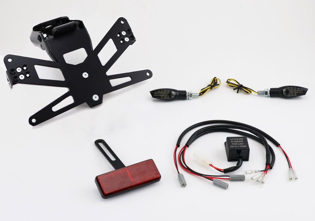 Protech X-Shape Komplett-Set Plug and Play Kennzeichenhalter mit 2 LED-Blinkern