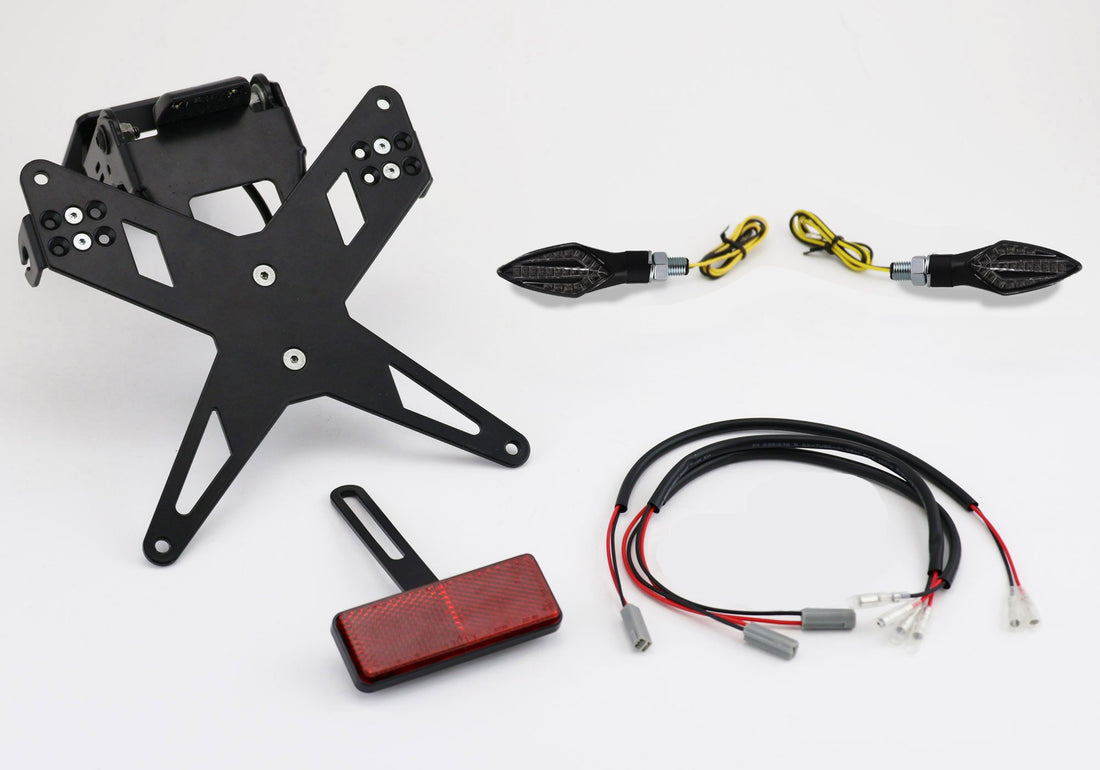 Protech X-Shape Komplett-Set Plug and Play Kennzeichenhalter mit 2 LED-Blinkern